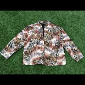 Mens L Womens XL retro zip up coat.